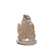 Ganesha Ganesh Charm Pendant Sterling Silver 925 Natural Moonstone Gem Stone Women Men Unisex Handmade Gift E535 